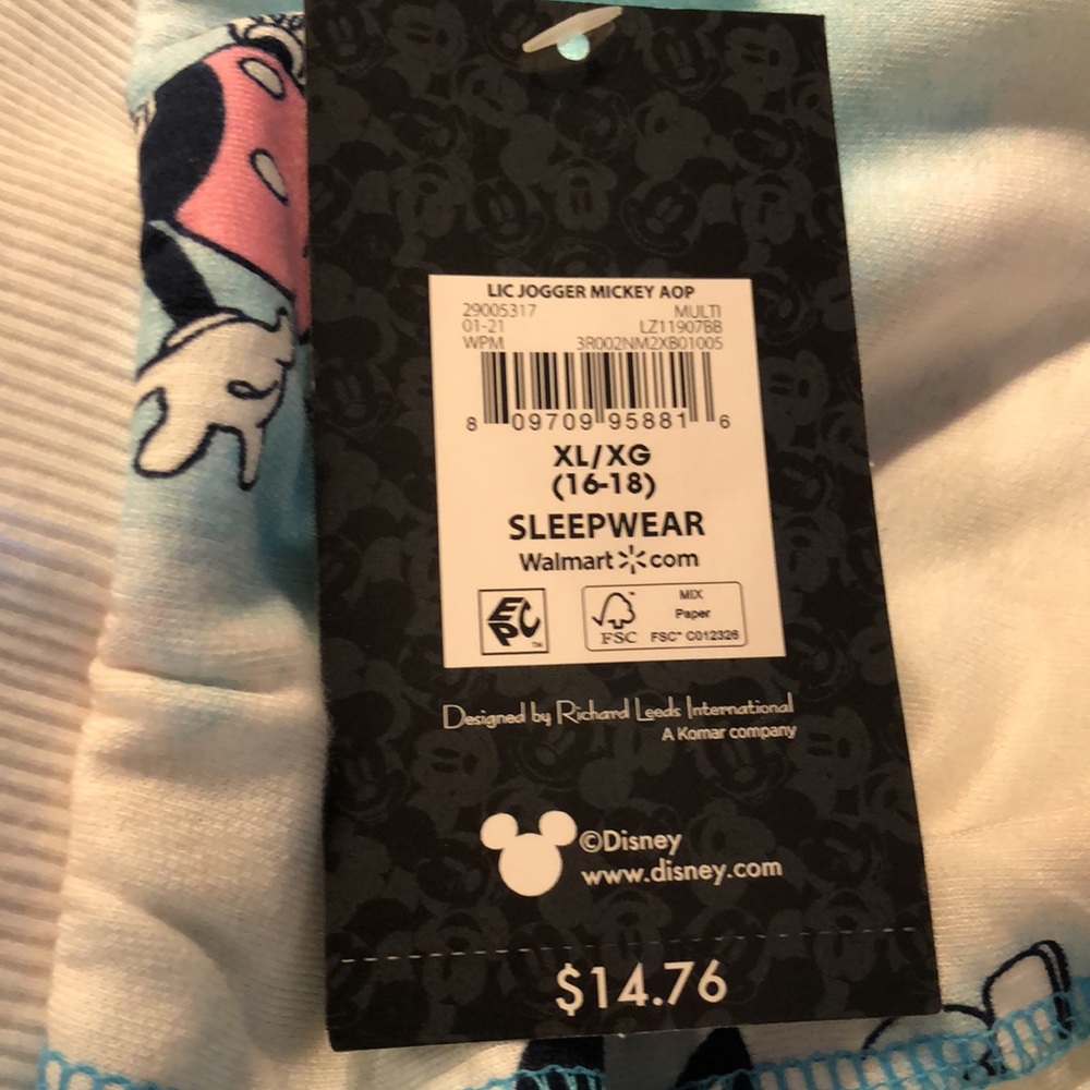 Disney Mickey Mouse cozy sleepwear bottoms. - Picture 2 of 2